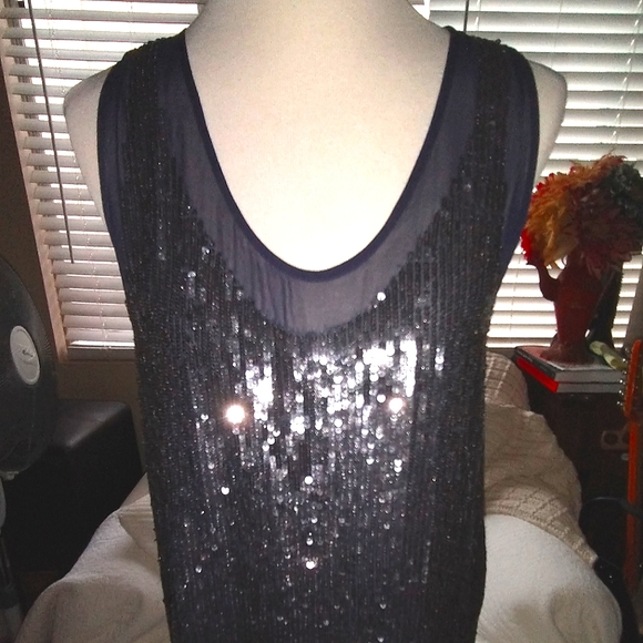 Nicole Miller Artelier Sequin Dressy Tank - Picture 2 of 8